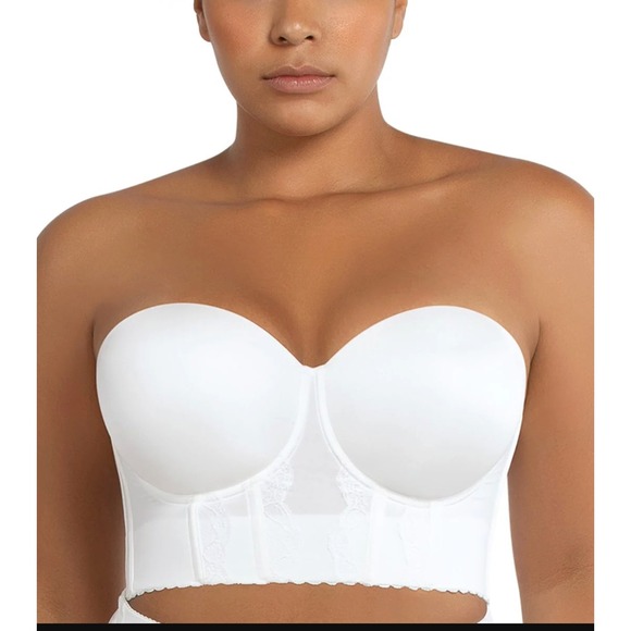 Parfait Other - Parfait 34B NWT White Strapless Longline Corset Bra Pearl White
